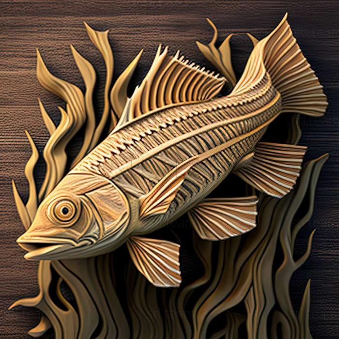 3D модель Полосатохвостая рыба афиосемион (STL)
